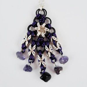 Midnight Purple Gems Pendant ONLY